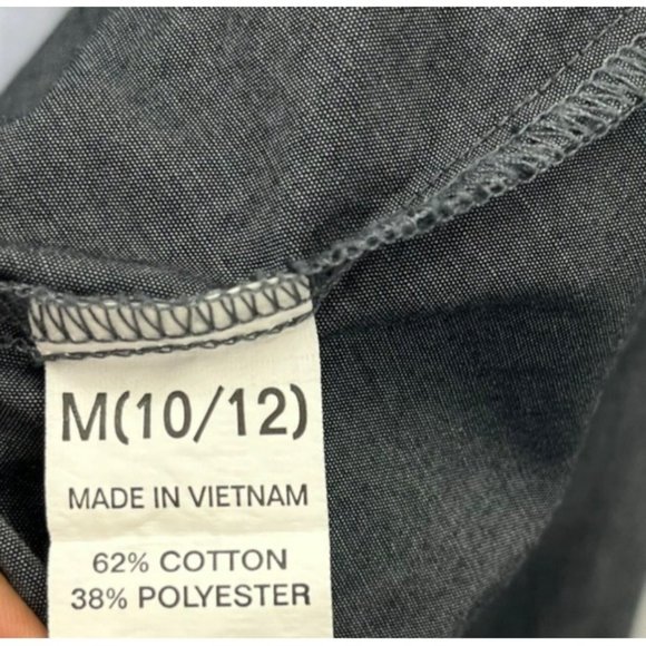 CHAPS, BOYS DRESS SHIRT, LONG SLEEVE, SIZE M (10-12), COLOR GRAY 0.BUTTON DOWN - Picture 7 of 11